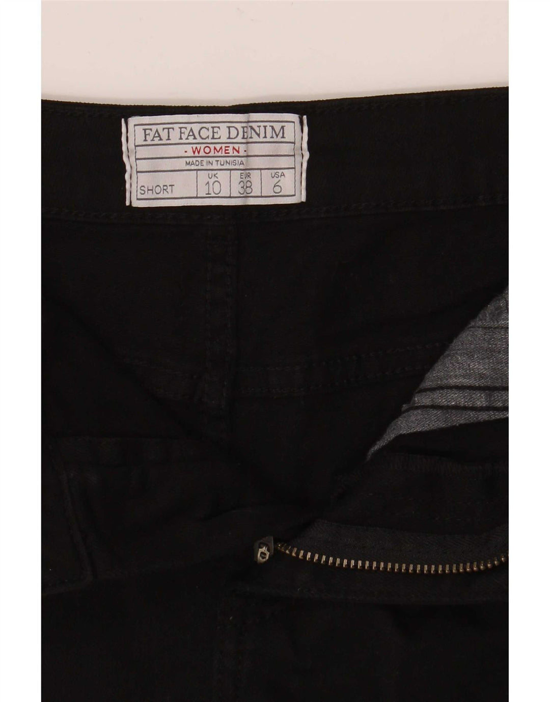 Damskie spodenki jeansowe Fat Face UK 10 Small W27 czarne