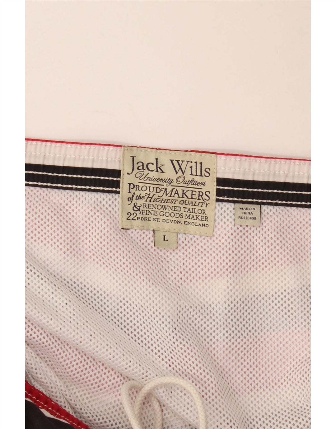 Męskie spodenki kąpielowe Jack Wills, duże, czerwone paski