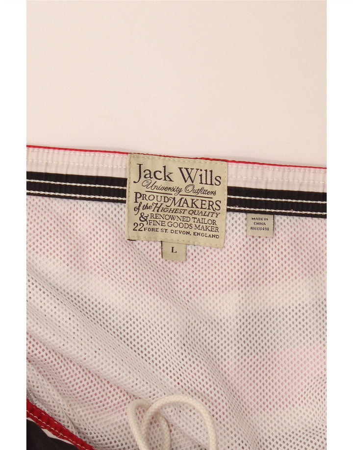 Męskie spodenki kąpielowe Jack Wills, duże, czerwone paski