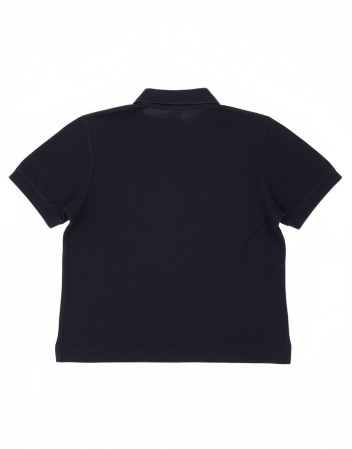 KAPPA Womens Polo Shirt UK 14 Medium Navy Blue Cotton