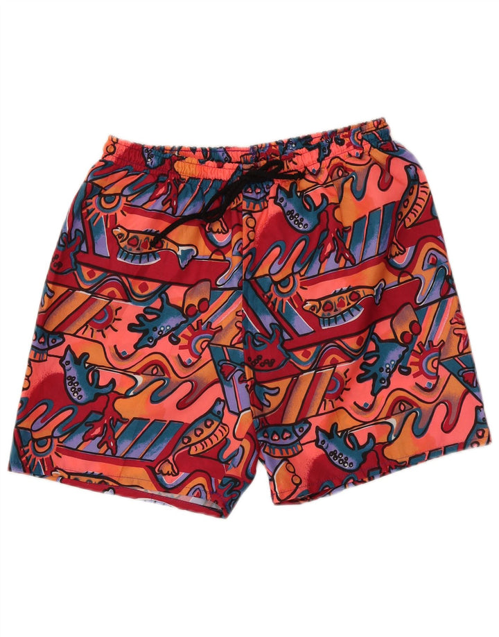 Męskie spodenki kąpielowe w stylu vintage z abstrakcyjnym wzorem IT 48 Średnie wielokolorowe