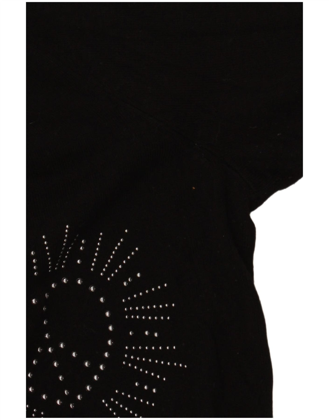 Damski sweter DESIGUAL z graficznym dekoltem w kształcie litery V, UK 16, duży, czarny, syntetyczny