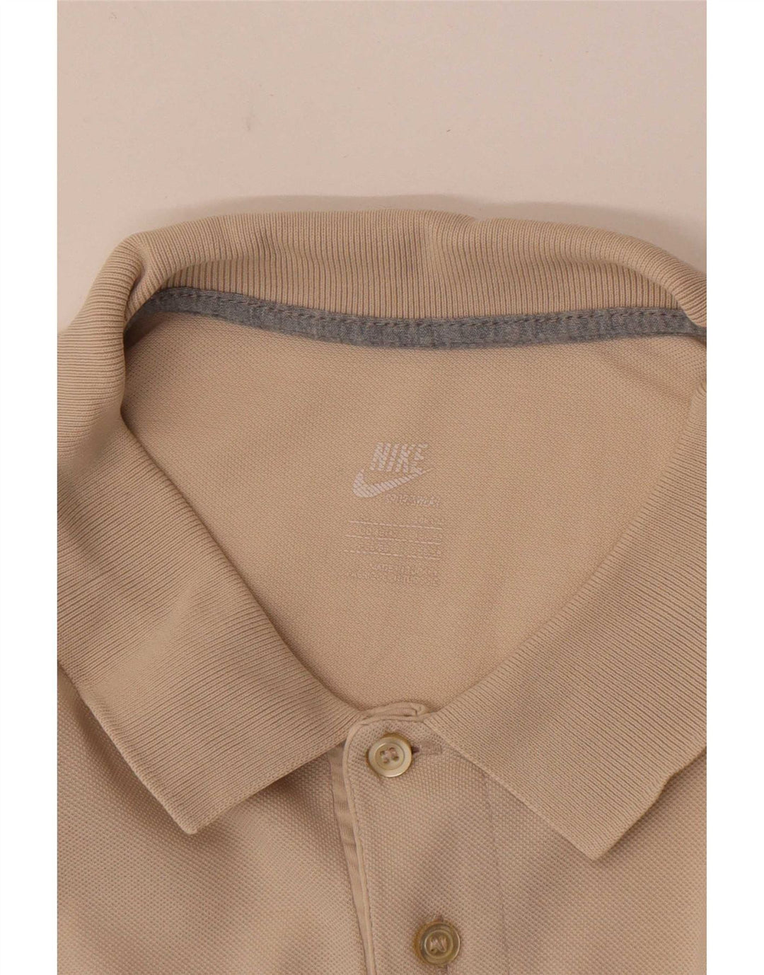 Męska koszulka polo Nike, duża, beżowa