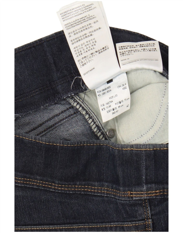 Damskie jeansy skinny LEVI'S W29 L30 Granatowa bawełna