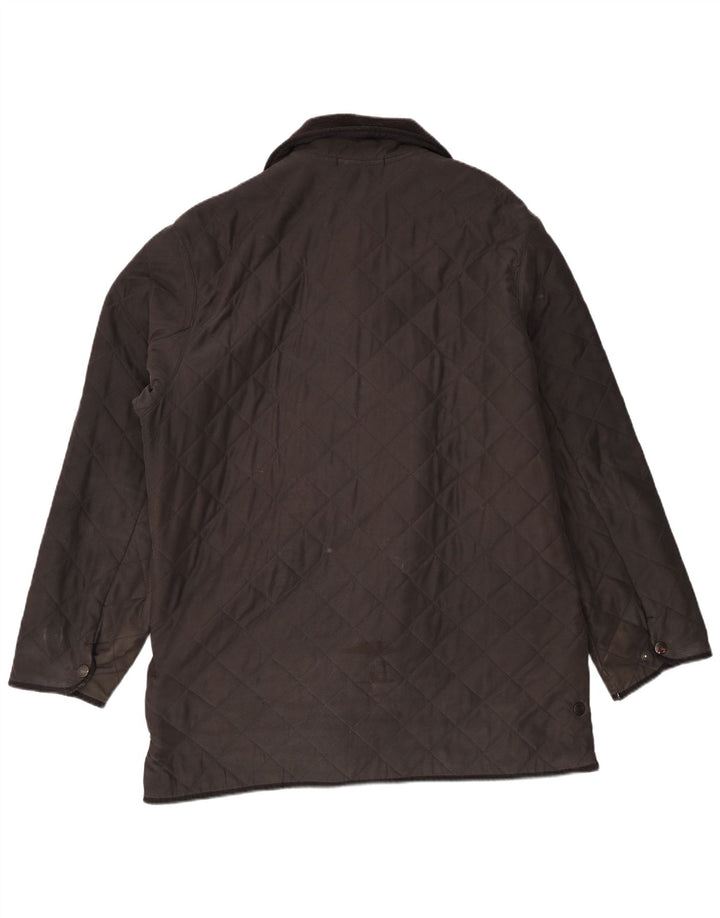 Męska pikowana kurtka Barbour UK 42 XL, brązowa, poliester