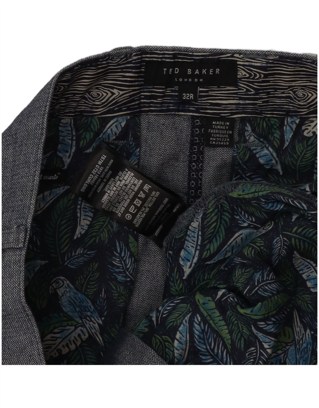 Męskie spodnie garniturowe Ted Baker W32 L31 Szare bawełniane