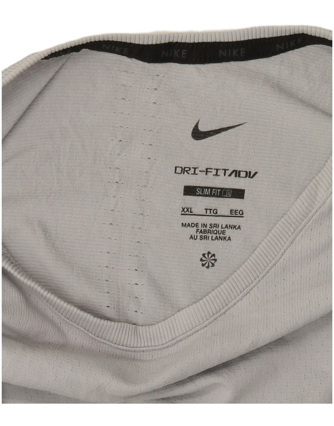 Męski T-shirt NIKE Dri Fit Slim Fit, 2XL, szary