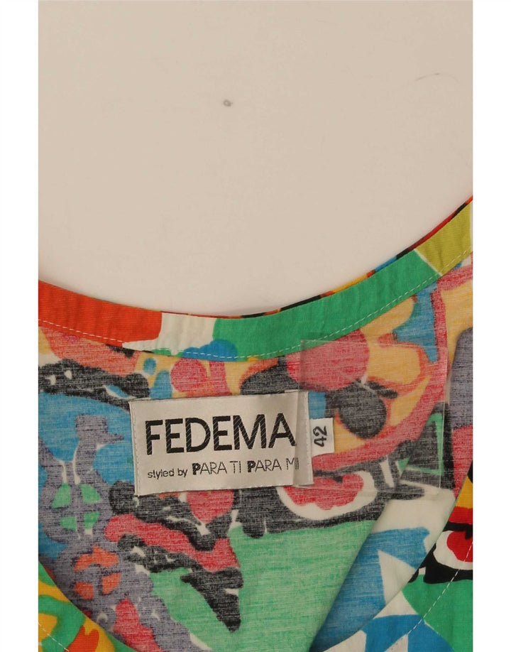 Damska koszulka z grafiką w stylu vintage Top IT 42 Średnia, wielokolorowa, geometryczna