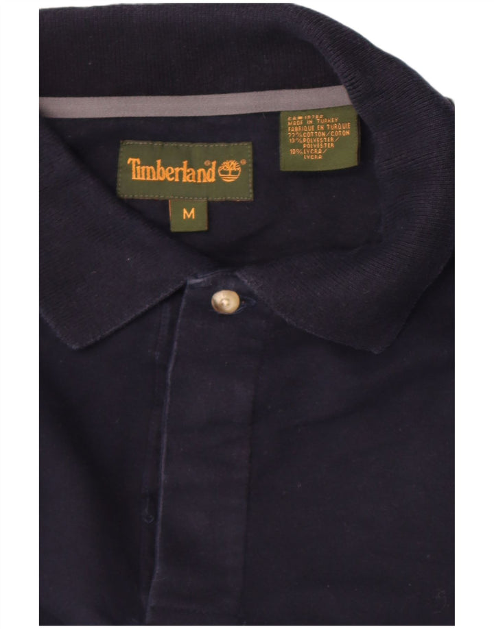 Męska koszulka polo Timberland z długim rękawem, średnia, granatowa, bawełniana