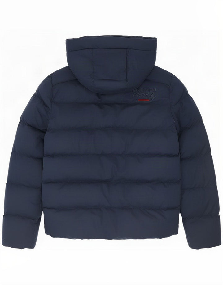 Superdry Męska ocieplana kurtka z kapturem UK 36 Small Granatowa Poliester