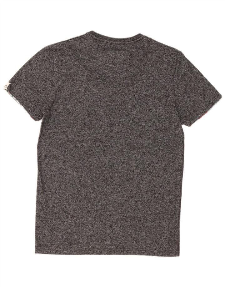 T-shirt męski Superdry, mały, szary, bawełniany w plamki