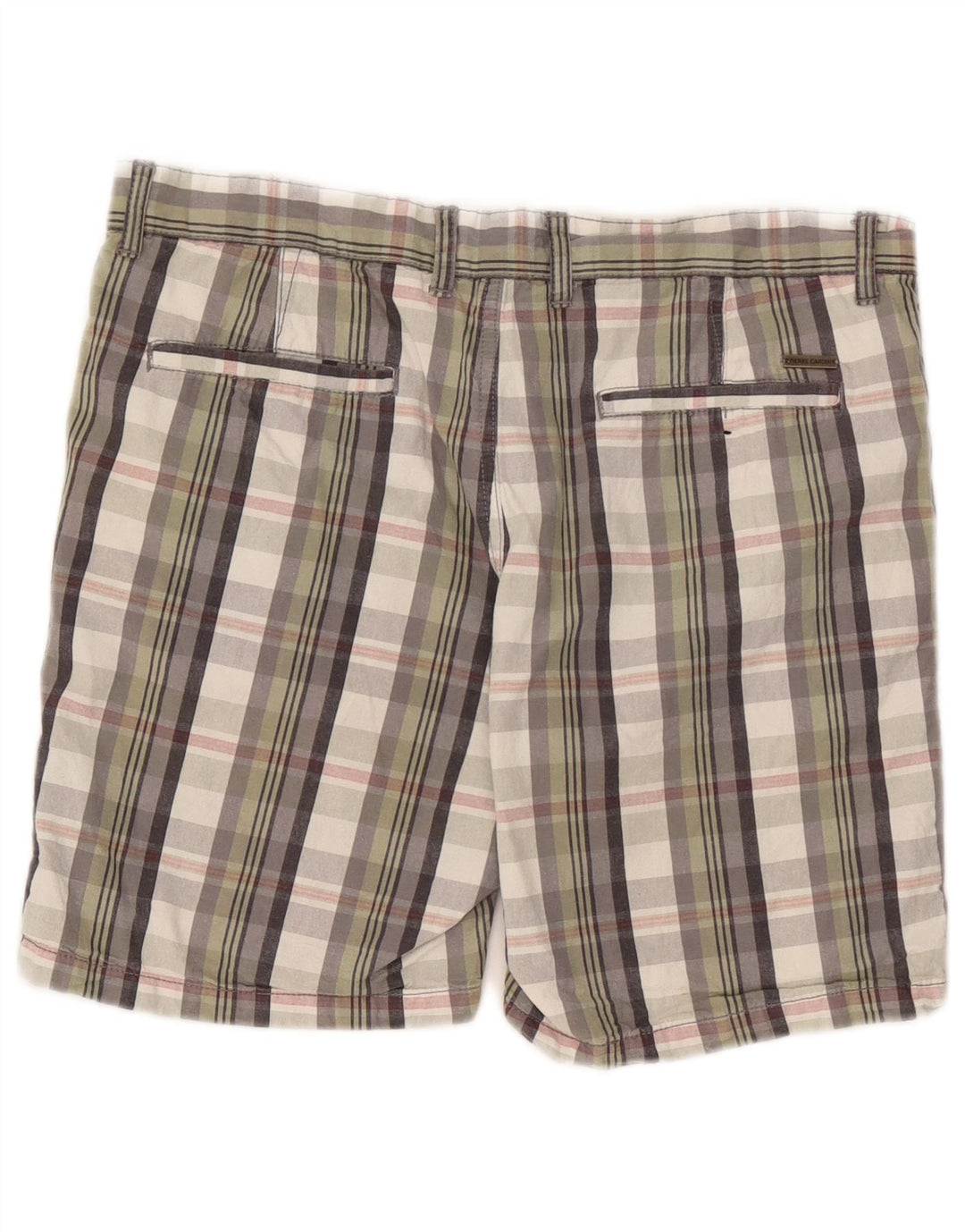 Męskie spodenki chino Pierre Cardin o regularnym kroju W34, duża, wielokolorowa krata