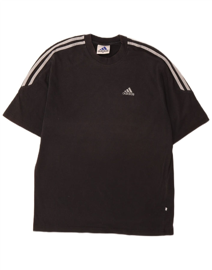 Adidas Męski T-shirt Top Średni Czarny Bawełniany