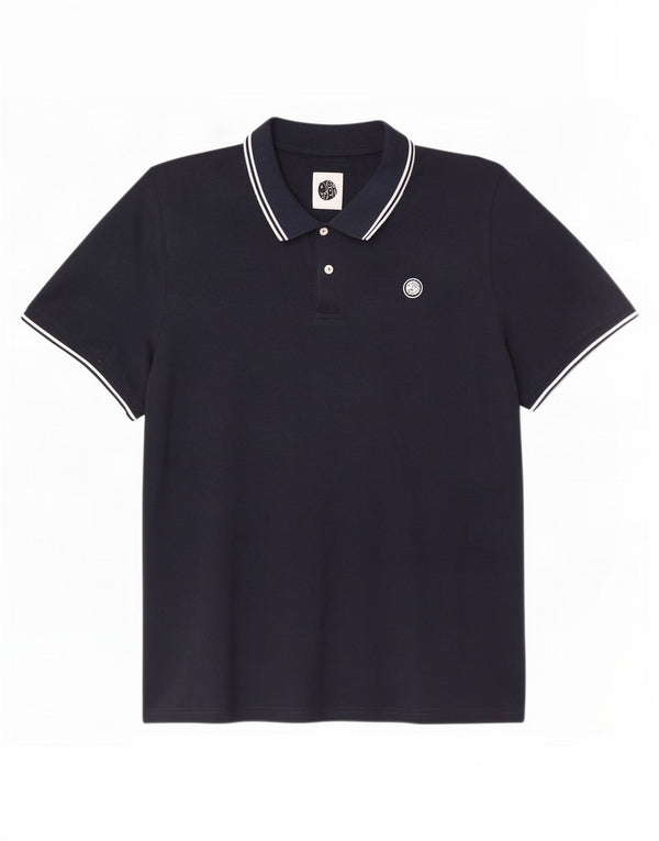 Męska koszulka polo Pretty Green 2XL w kolorze granatowym z poliestru w paski