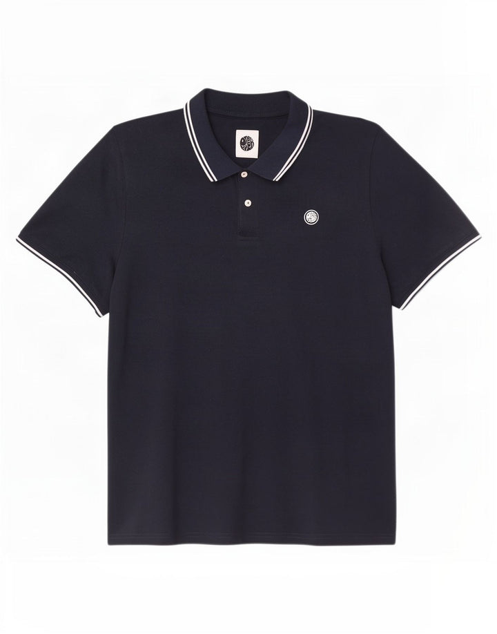Męska koszulka polo Pretty Green 2XL w kolorze granatowym z poliestru w paski
