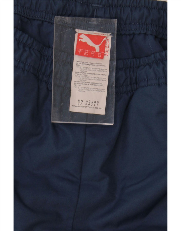 PUMA Boys Graphic Tracksuit Trousers 11-12 Years  Navy Blue Polyester Vintage Puma and Second-Hand Puma from Messina Hembry 