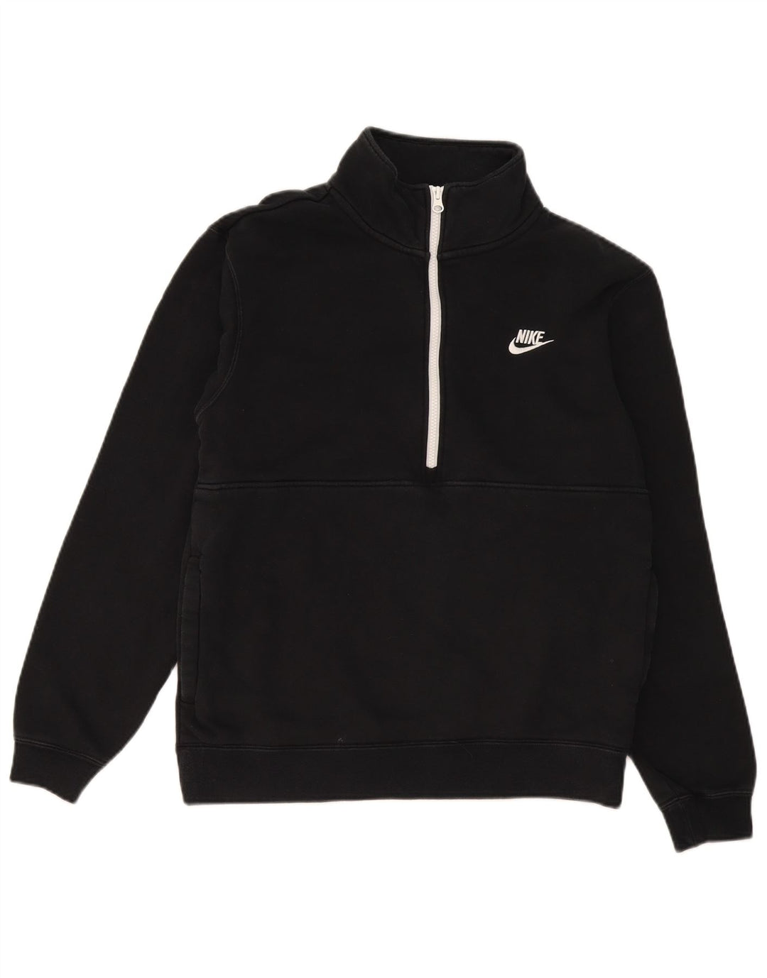 Męska bluza z zamkiem błyskawicznym Nike, średnia, czarna, bawełniana