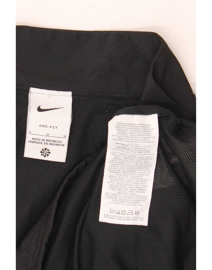 Męska kurtka dresowa Nike Dri Fit, duży, czarny poliester z blokami kolorów