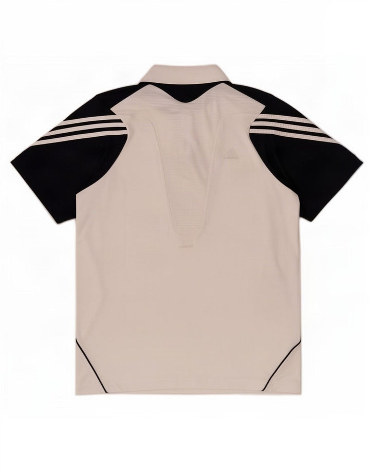 Męska koszulka polo Adidas Clima 365, poliester w kolorze średniej bieli