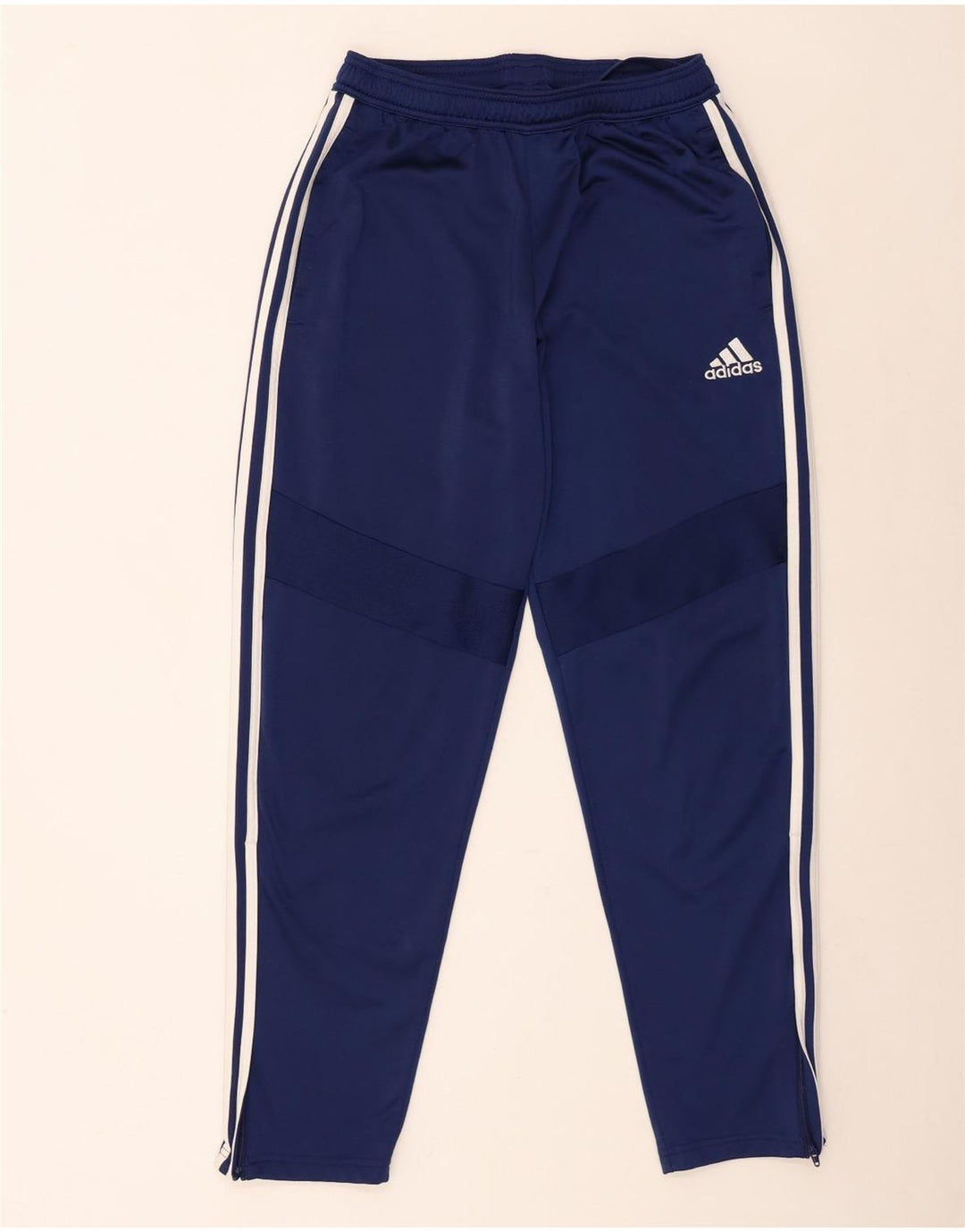 Męskie spodnie dresowe Adidas, średni granatowy poliester