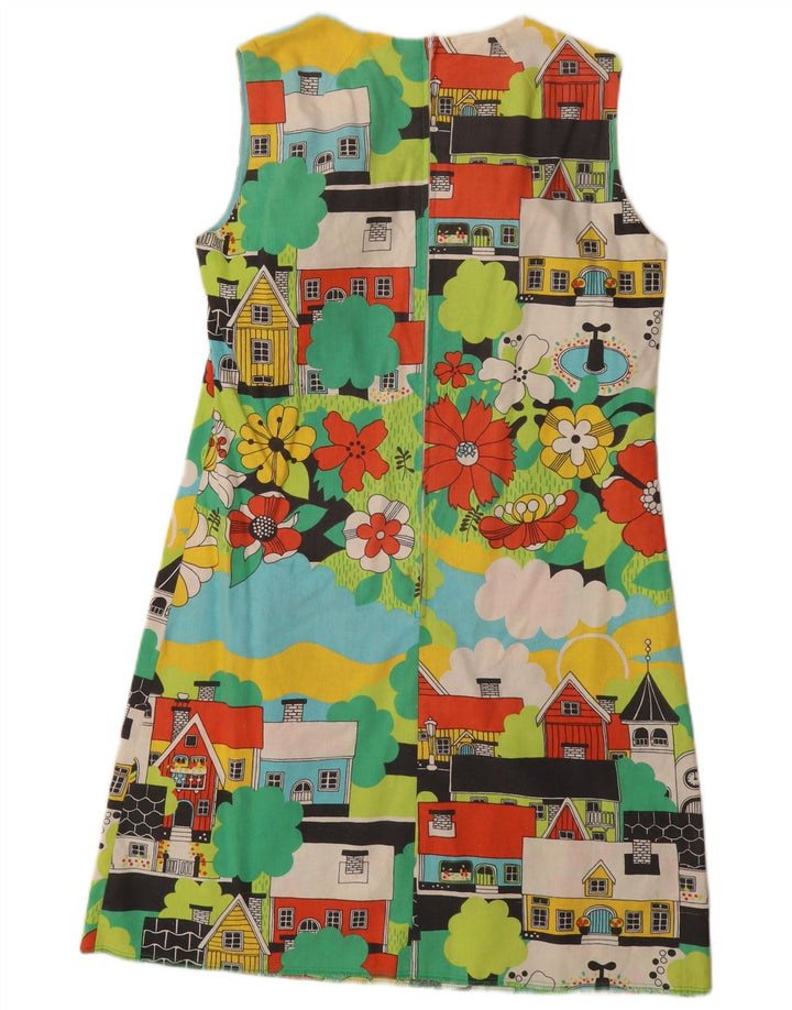 VINTAGE damska sukienka basic IT 42 średnia wielobarwna w kwiaty nowość