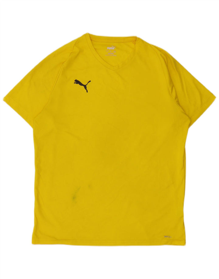 T-shirt męski Puma, duży, żółty, poliester