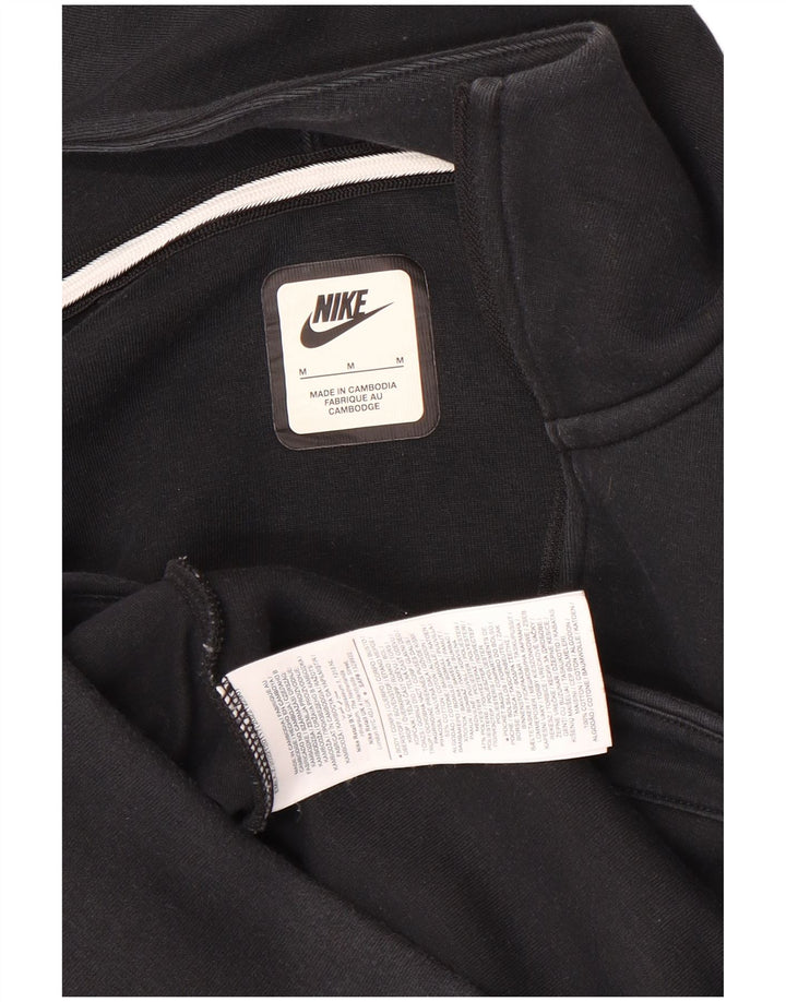 Męski sweter z kapturem i zamkiem błyskawicznym Nike, średni czarny, bawełniany