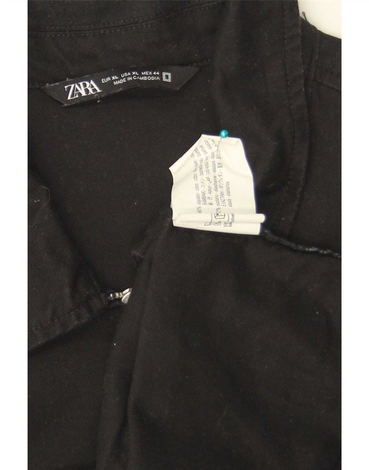 Męska kurtka bomberka Zara UK 42 XL, czarna bawełna