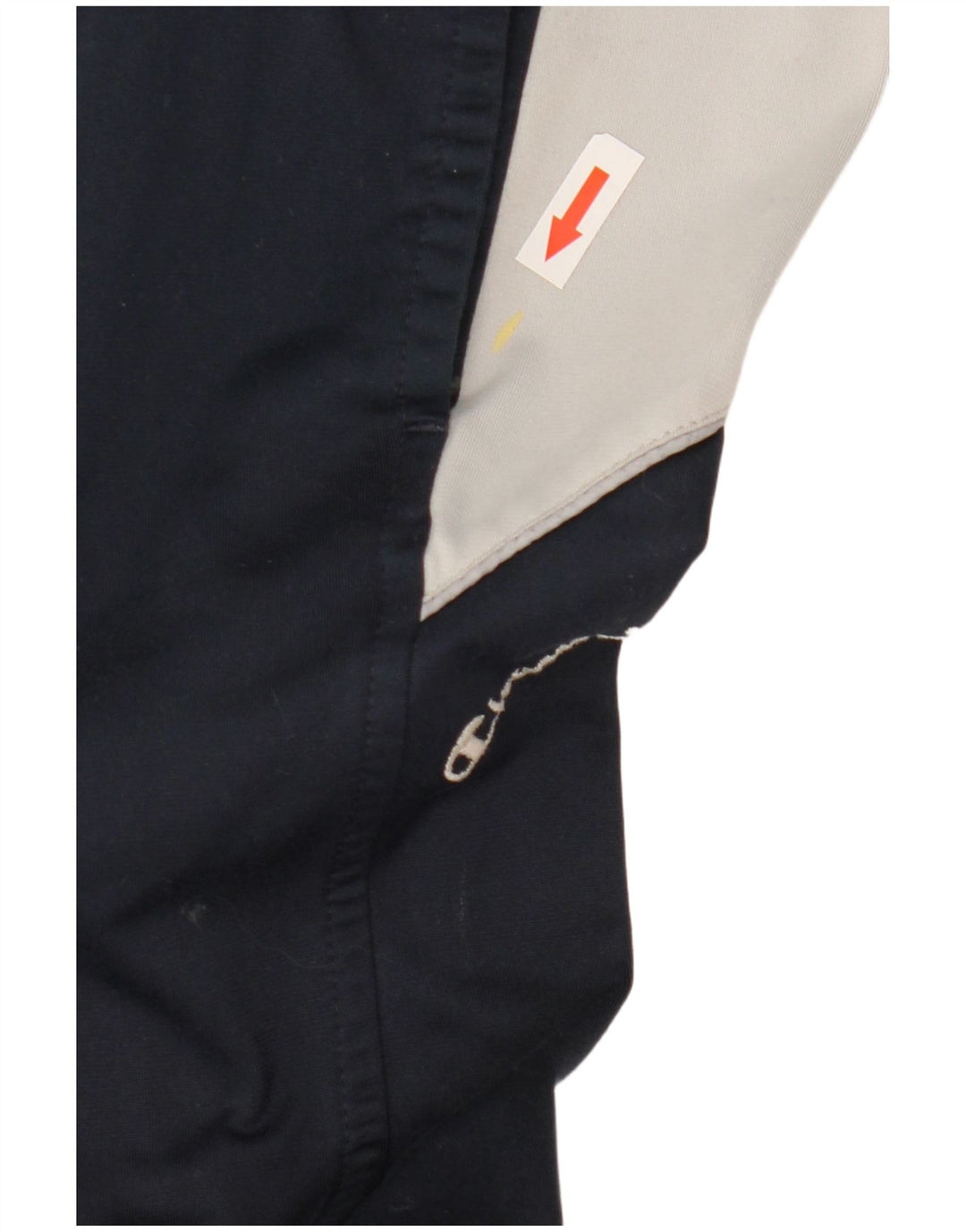 Męskie spodnie dresowe Champion, małe, granatowe, z poliestru w blokach kolorów