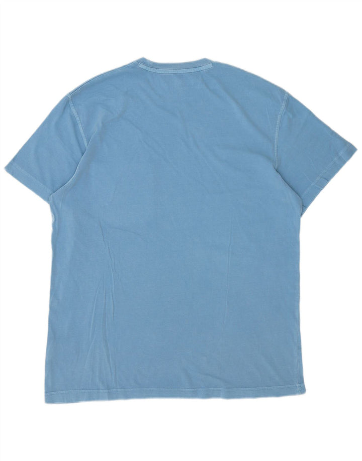 Męski T-shirt Lee o swobodnym kroju, duży, niebieski, bawełniany