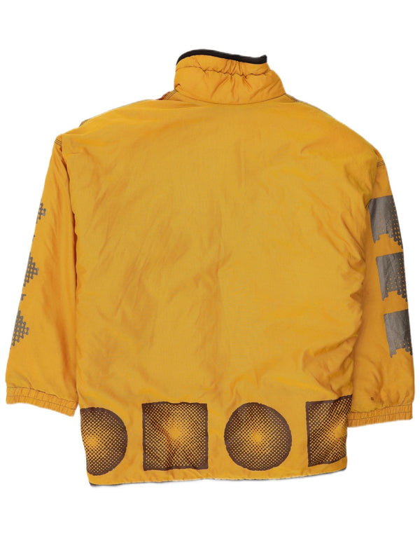 Tokka Tribe Mens Pullover Windbreaker Jacket UK 38 Medium Yellow Geometric