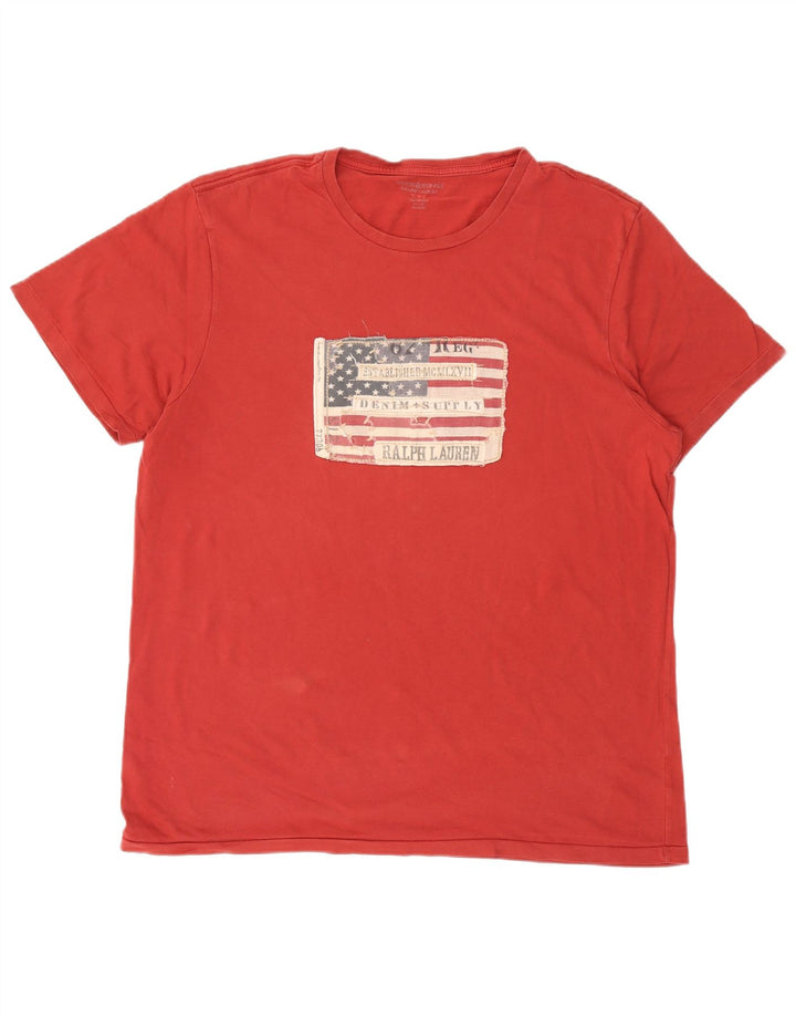 Męska koszulka graficzna Ralph Lauren Top 2XL czerwona