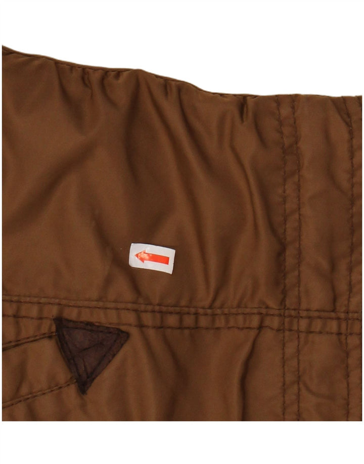 Damska kurtka wojskowa parka z kapturem KHUJO UK 14, średni brązowy poliester