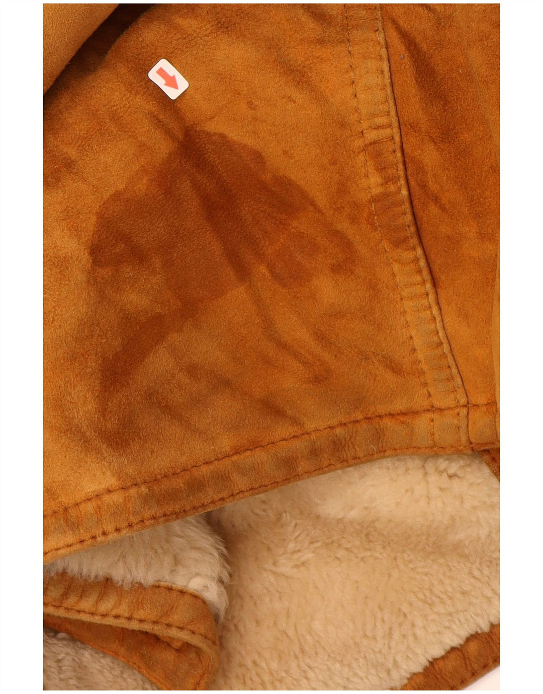 Męski płaszcz z owczej skóry VINTAGE IT 52 XL, brązowa skóra