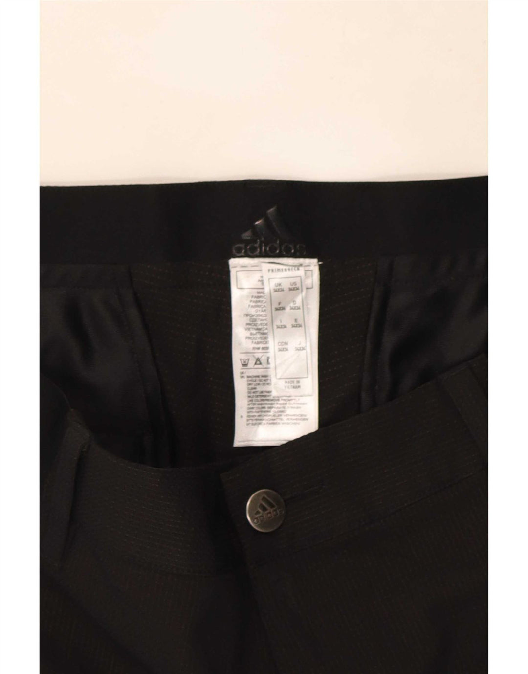 Męskie spodnie Chino Adidas Slim W34 L29 Czarny poliester