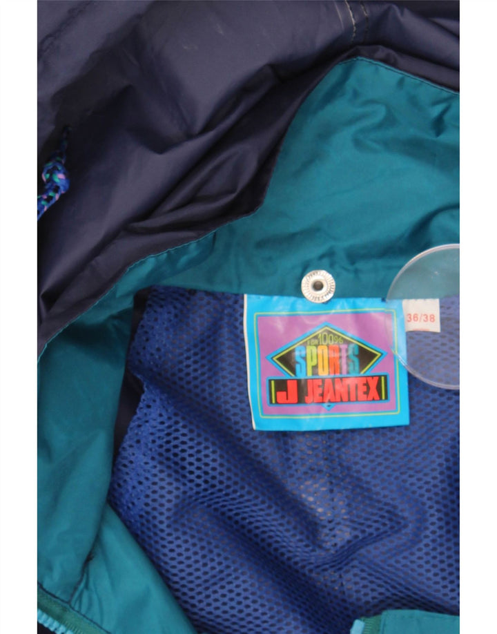 J JEANTEX Mens Hooded Rain Jacket UK 36/38 Medium Navy Blue Polyamide Vintage J Jeantex and Second-Hand J Jeantex from Messina Hembry 