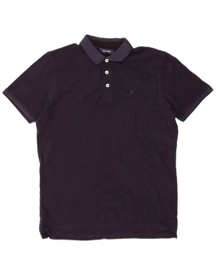 Męska koszulka polo JACK & JONES XL, granatowa, bawełniana