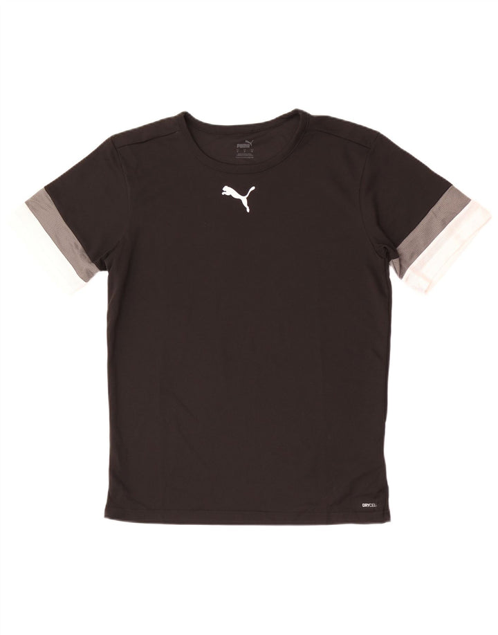 T-shirt męski Puma Top, średni czarny poliester z blokami kolorów
