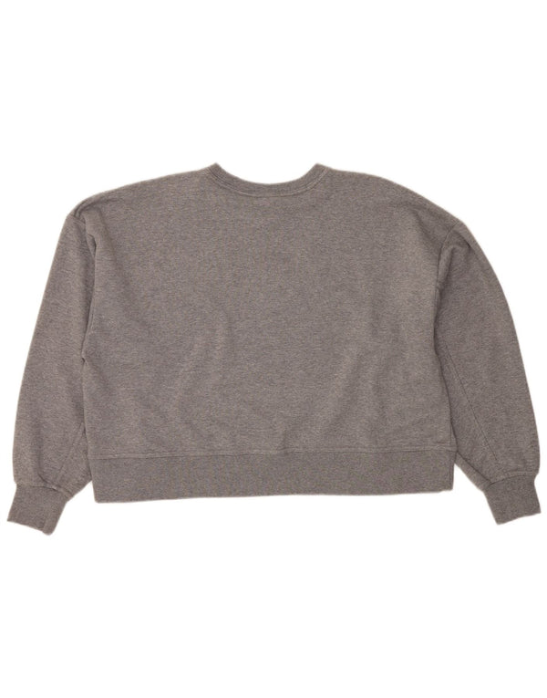 Damski sweter oversize z grafiką NIKE, UK 16, duży, szary