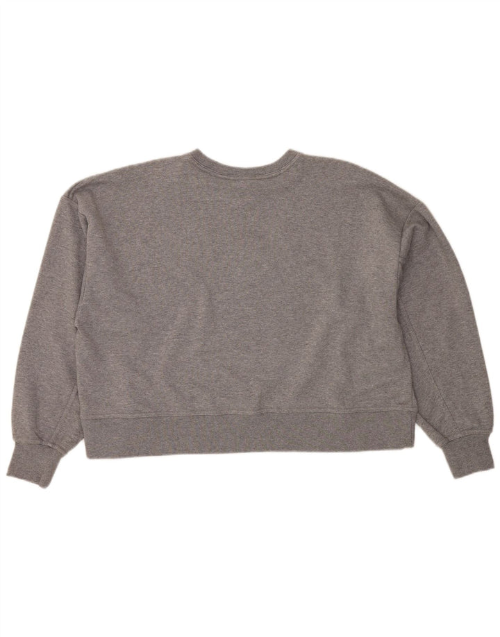 Damski sweter oversize z grafiką NIKE, UK 16, duży, szary