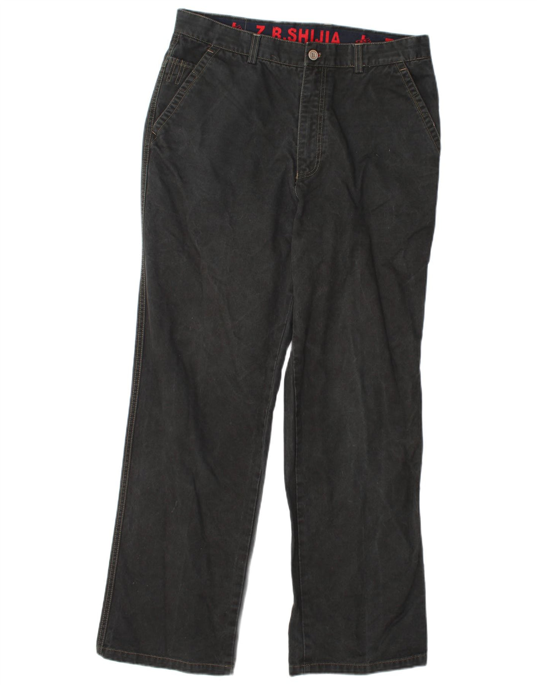 Męskie proste spodnie chino w stylu vintage W34 L31 czarne