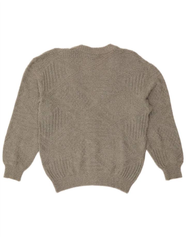 Sweter męski rozpinany w stylu vintage IT 50, duży, szary