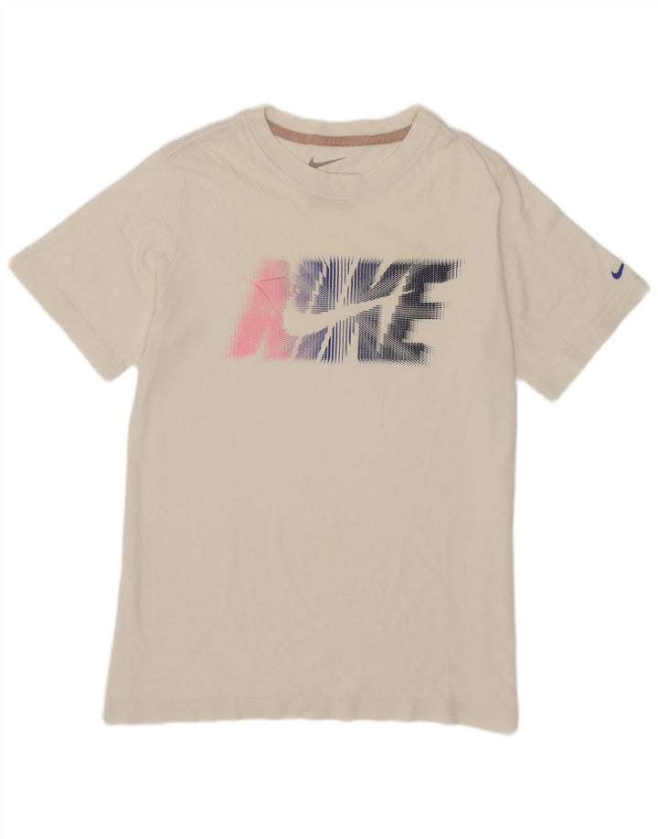 Chłopięcy T-shirt z grafiką Nike na 12-13 lat, duży, biały