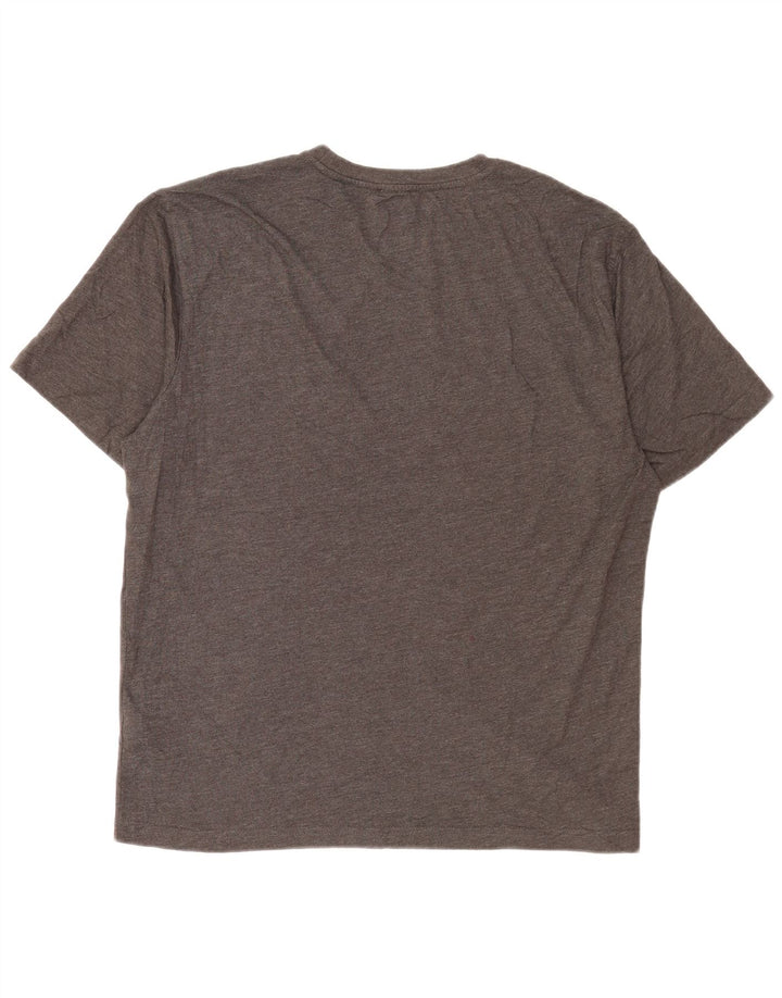 Męski T-shirt Reebok z grafiką, duży, szary, bawełniany