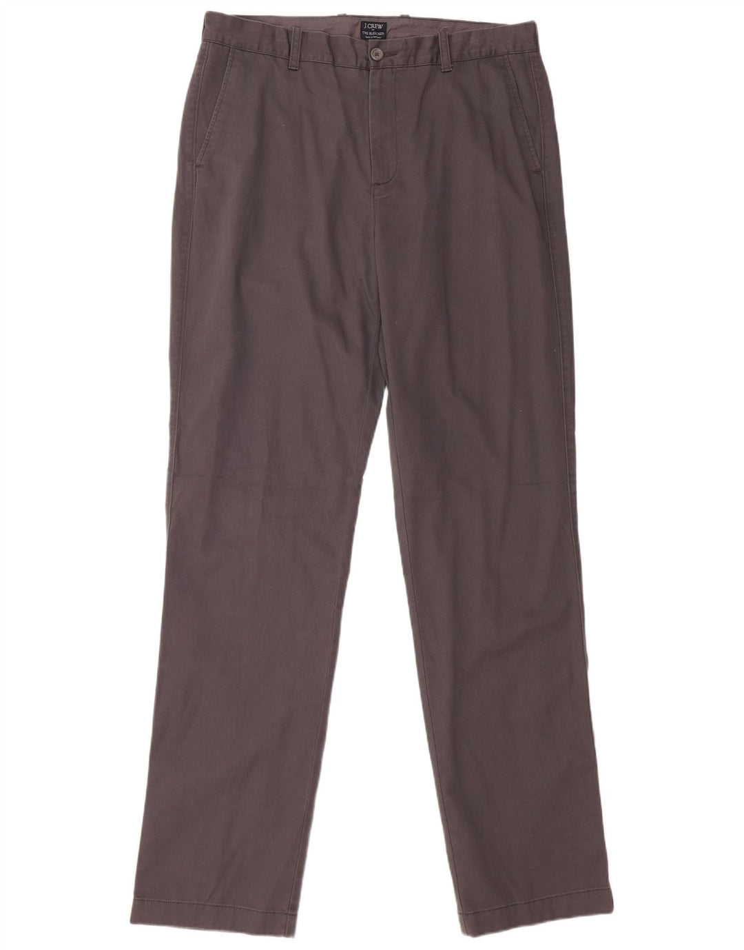 J. CREW Męskie proste spodnie chino The Bleecker W34 L36 Szara bawełna