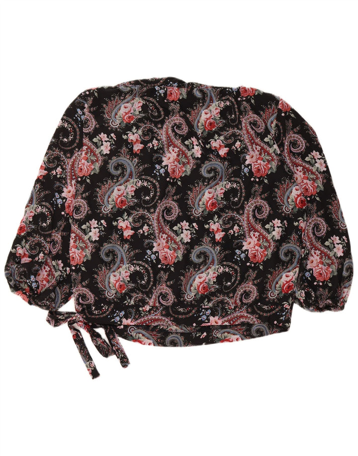 Damska bluzka w stylu vintage IT 50 XL w kolorze czarnym Paisley