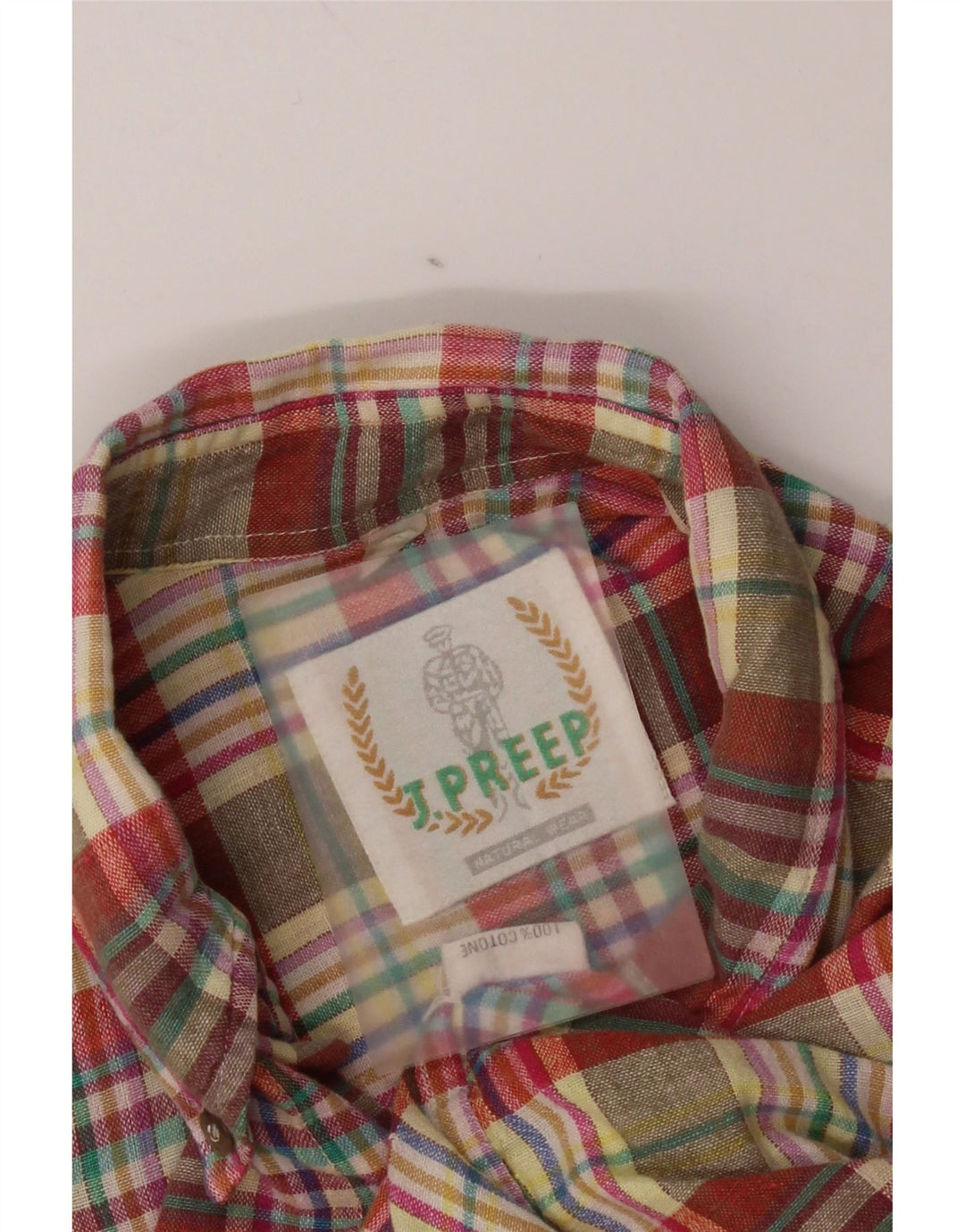 Koszula męska z krótkim rękawem w stylu vintage, średnia, wielobarwna, bawełniana krata