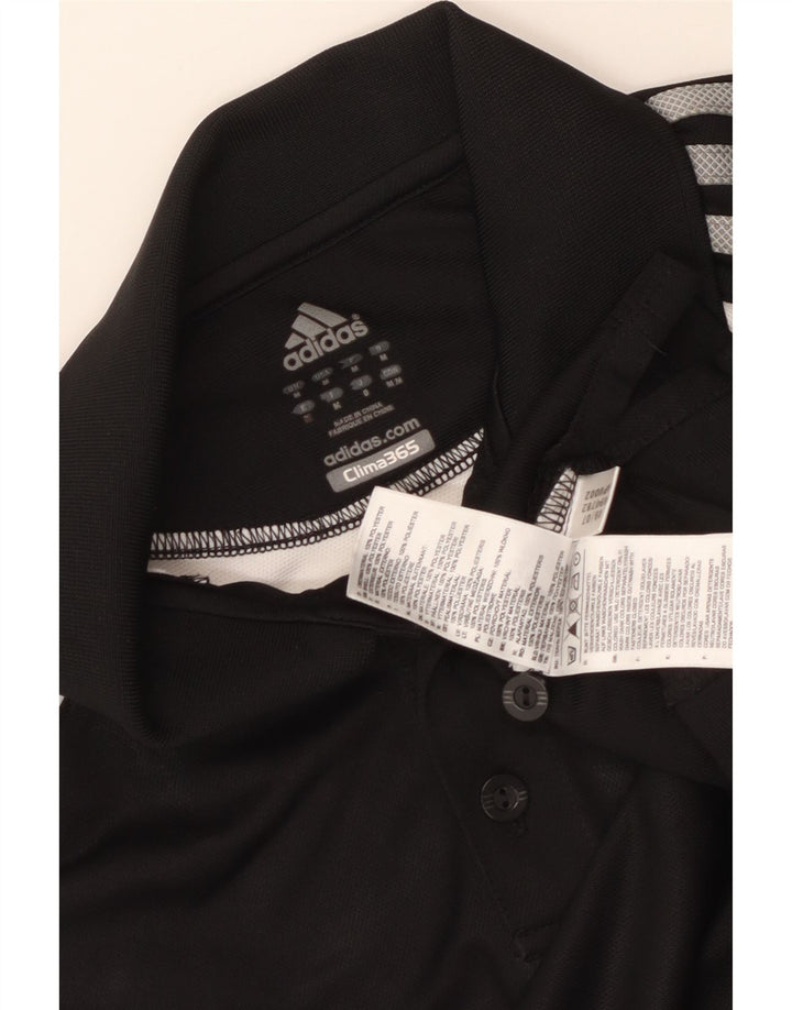 Męska koszulka polo Adidas Clima 365, średni czarny poliester z blokami kolorów