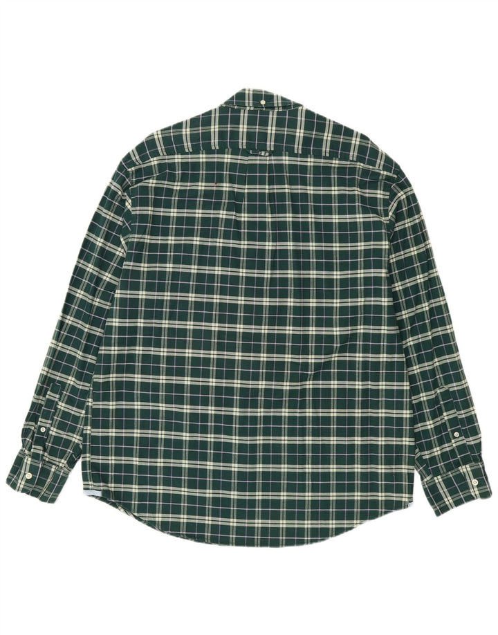 Izod Męska koszula ze stretchem XL, bawełniana w zieloną kratkę