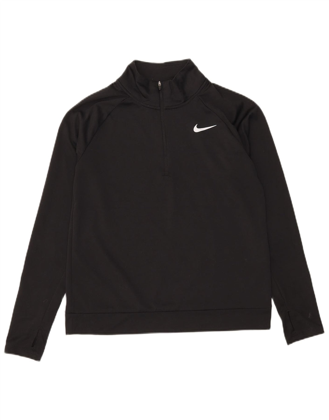 Damski dres NIKE Dri Fit z zamkiem błyskawicznym na szyi, UK 10, mały czarny